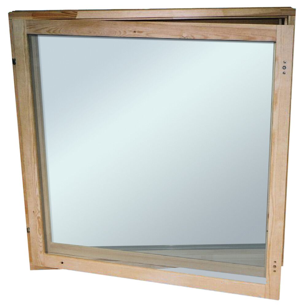 MS-ikkuna Solid Elements puuvalmis 12 x 12/130 mm Oikea