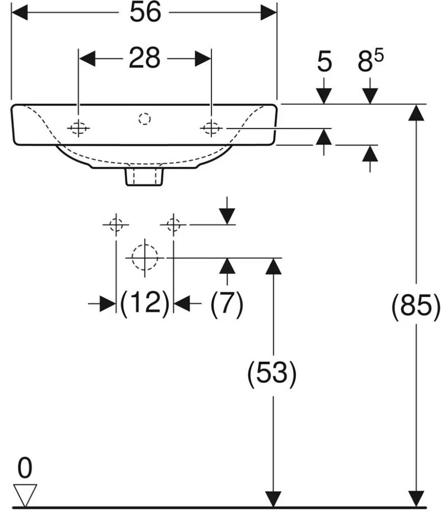 Pesuallas IDO Glow valkoinen 56 cm