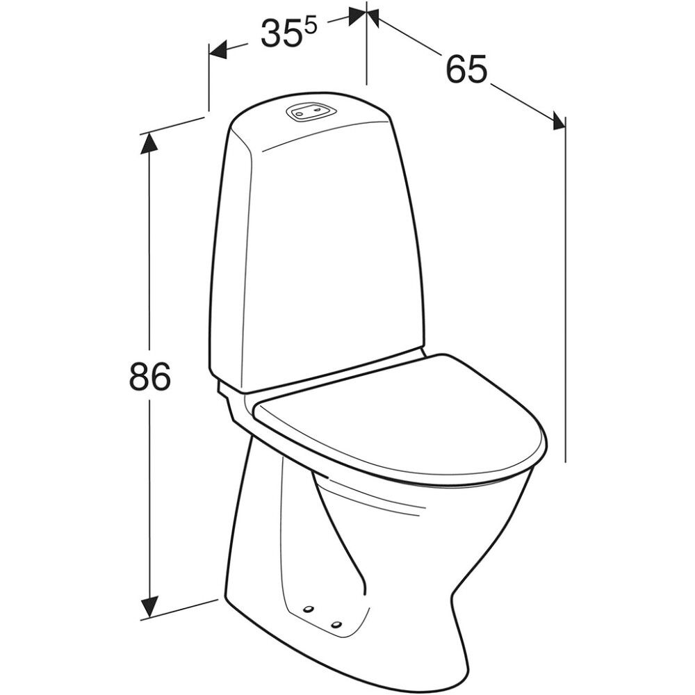 WC-istuin IDO Basic piiloviemäri S-lukko pehmeä kansi