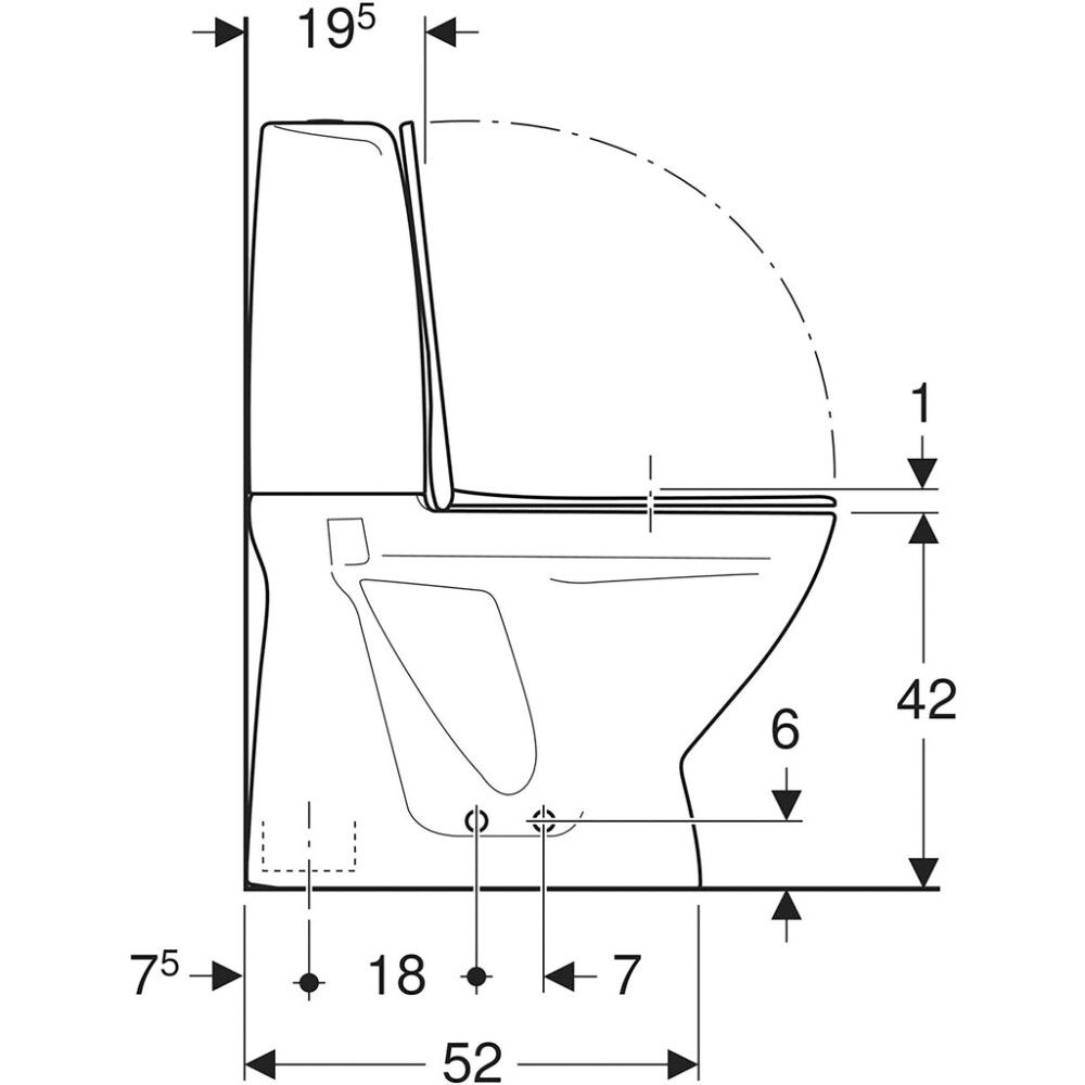 WC-istuin IDO Basic piiloviemäri S-lukko pehmeä kansi