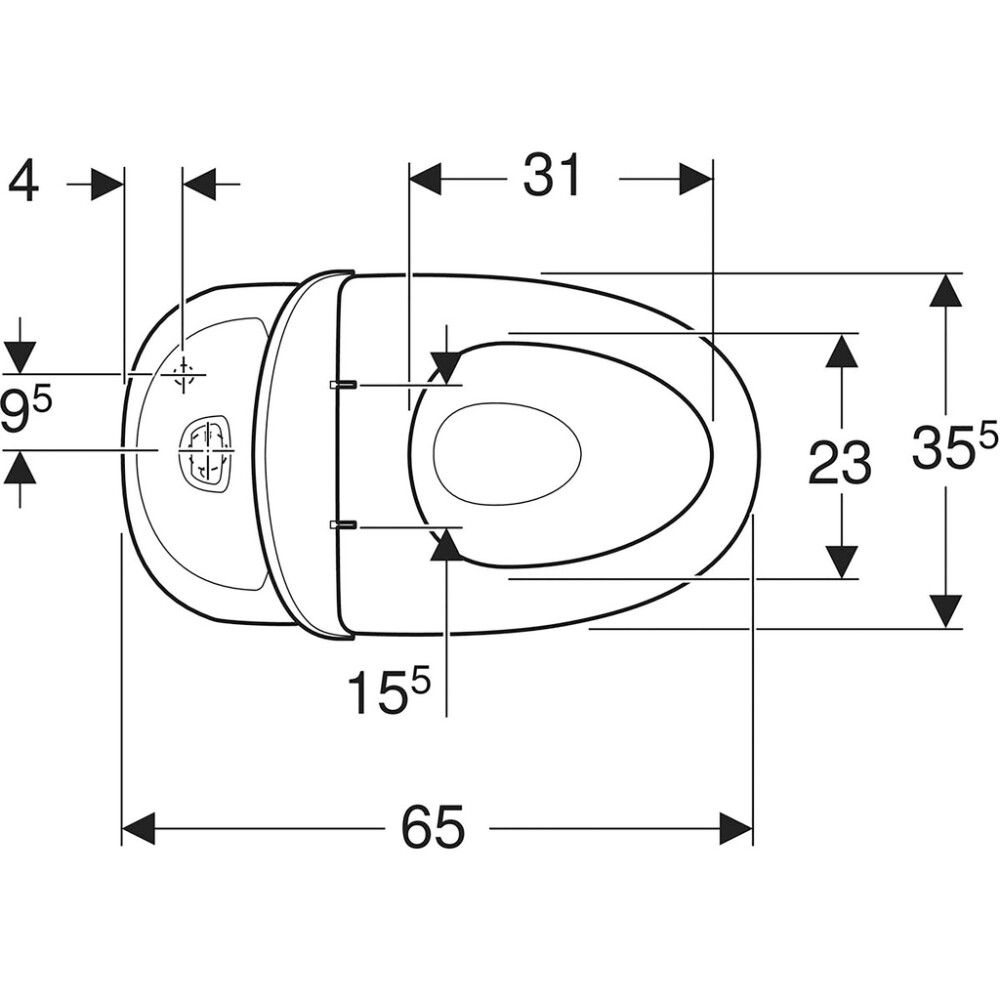 WC-istuin IDO Basic piiloviemäri S-lukko pehmeä kansi