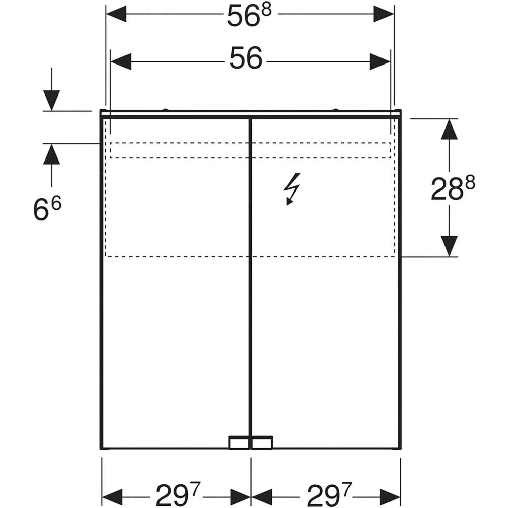 LED-peilikaappi Geberit Option Basic 60 cm