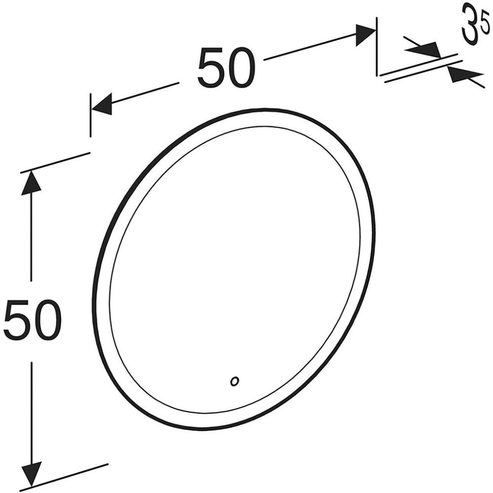 LED-valopeili Geberit Option Round 50 cm