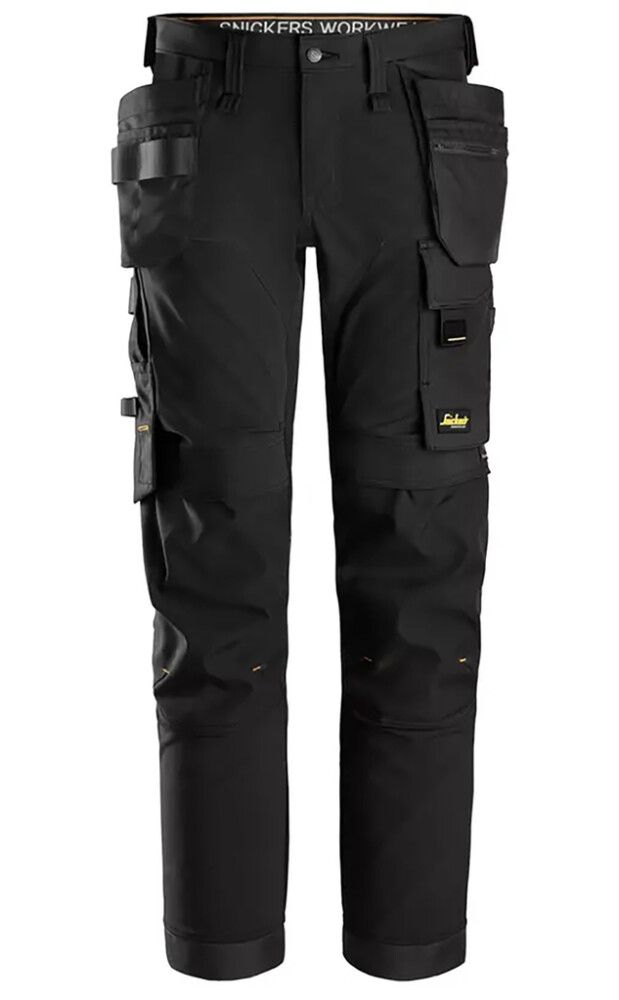 Stretch-työhousut riipputaskuilla Snickers 6275 musta