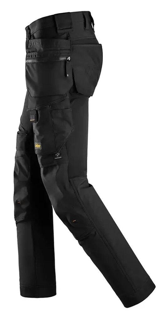 Stretch-työhousut riipputaskuilla Snickers 6275 musta 56