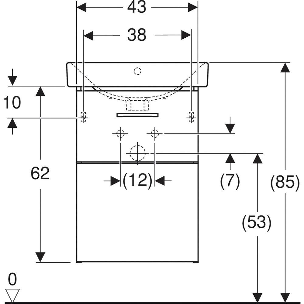 Allaskaappipaketti IDO Glow Square 50 x 36 x 69,5 cm