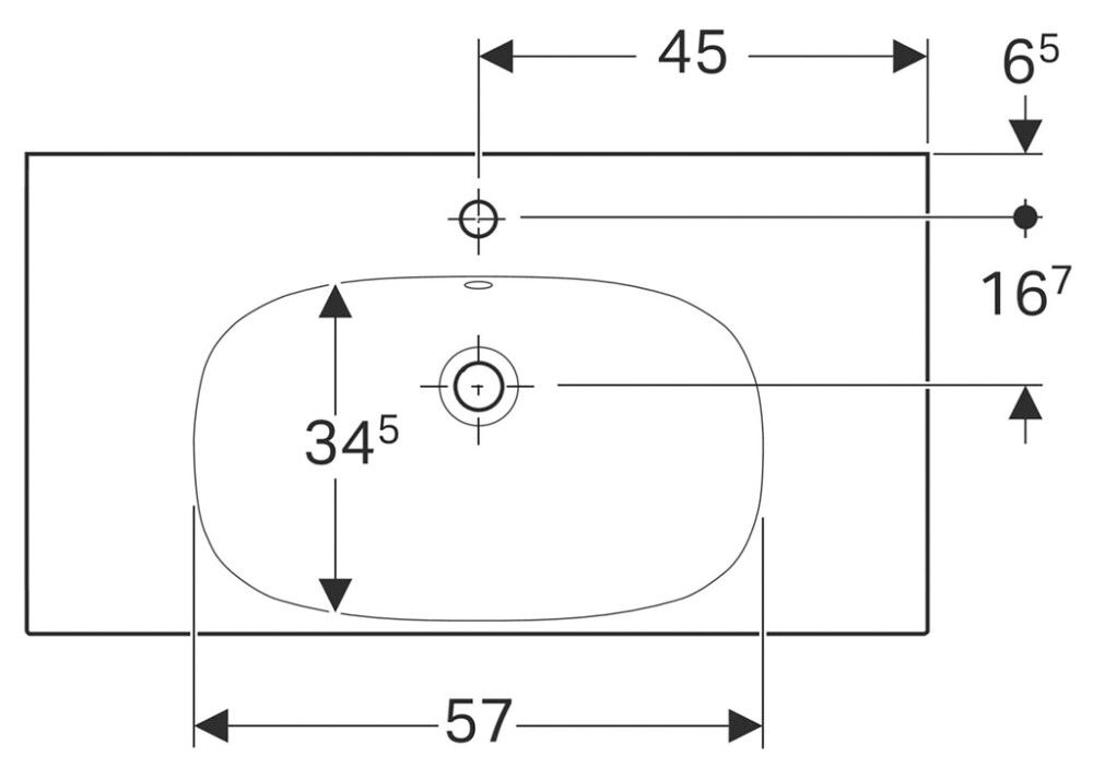 Pesuallas Geberit Acanto valkoinen 90 x 48,2 x 16,8 cm