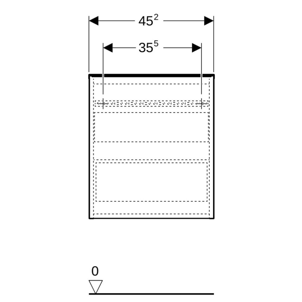 Sivukaappi Geberit Acanto valkoinen kiilto 45 x 47,5 cm