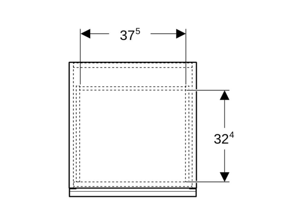 Sivukaappi Geberit Acanto valkoinen kiilto 45 x 47,5 cm