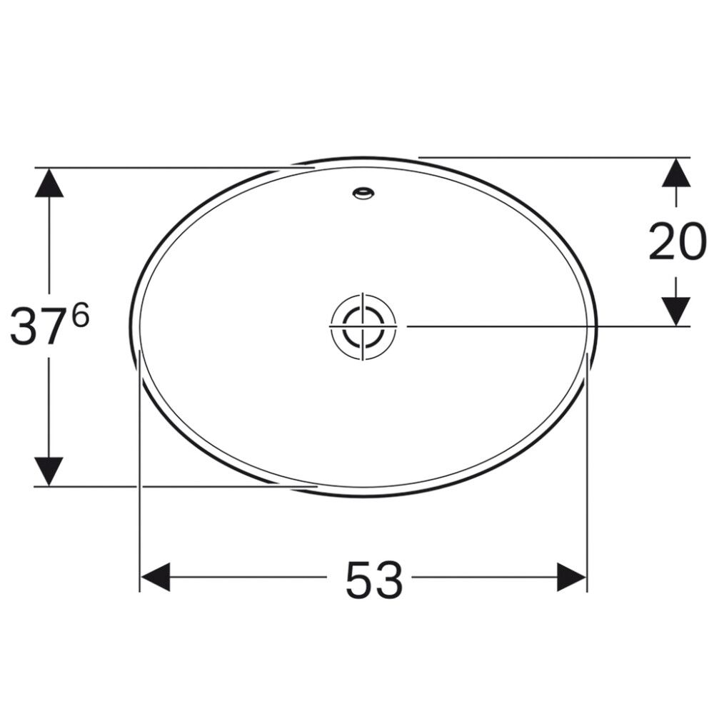 Pesuallas Geberit VariForm valkoinen 55 x 40 cm