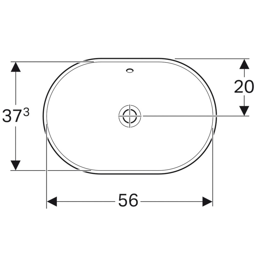 Pesuallas Geberit VariForm valkoinen 60 x 40 cm