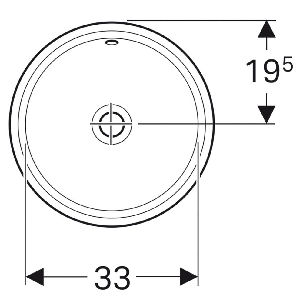 Pesuallas Geberit VariForm valkoinen Ø 42 cm