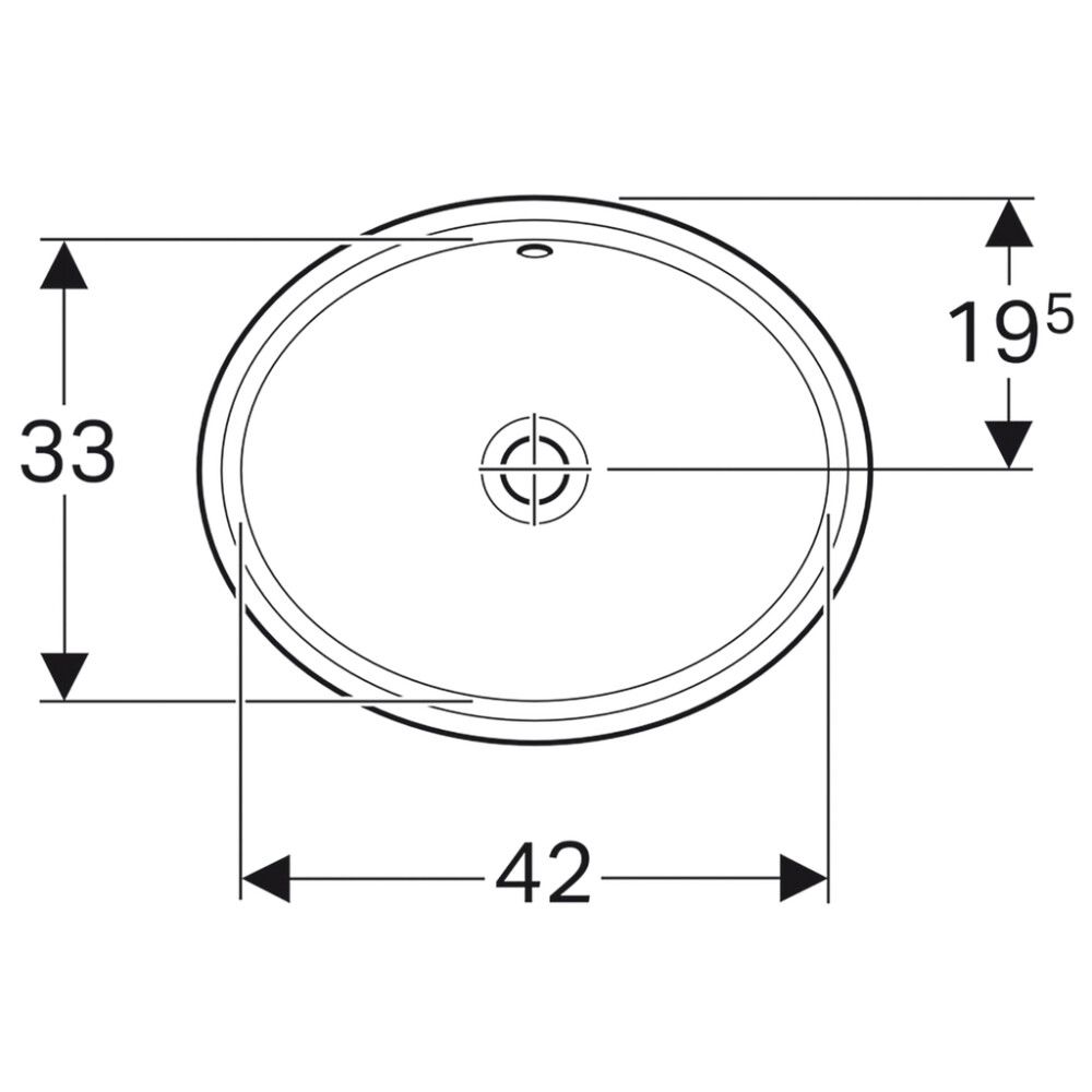 Pesuallas Geberit VariForm valkoinen 48 x 39 cm
