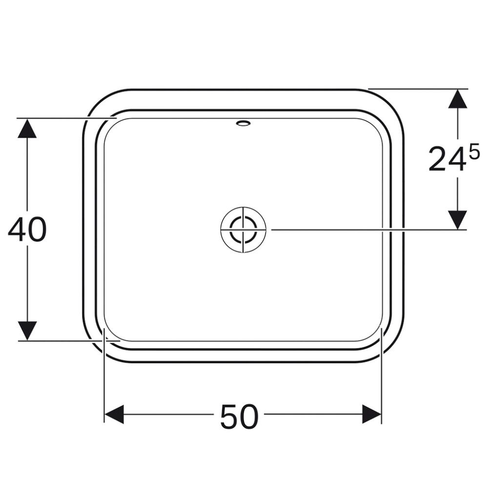 Pesuallas Geberit VariForm valkoinen 58 x 49 cm