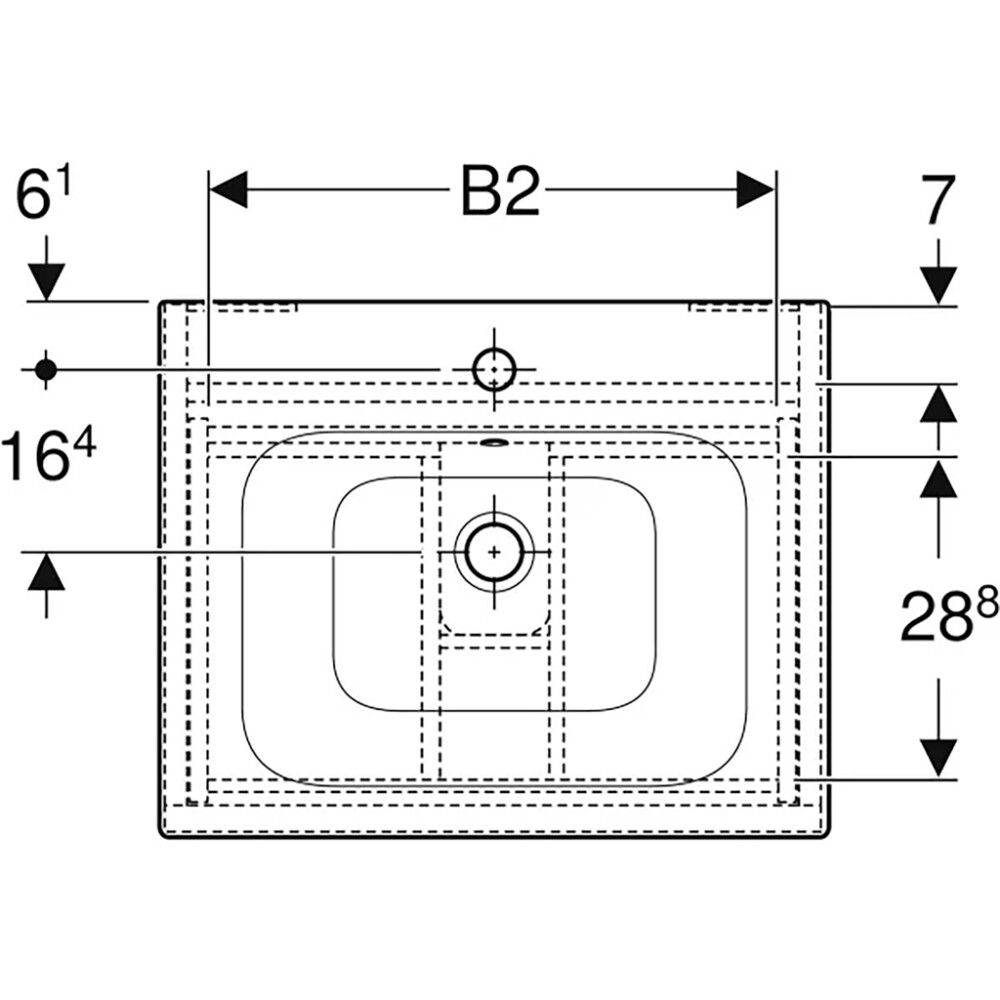 Allaskaappipaketti Geberit Renova Plan laava 55 x 48 x 62,2 cm