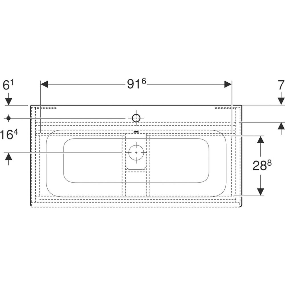 Allaskaappipaketti Geberit Renova Plan laava 100 x 48 x 62,2 cm