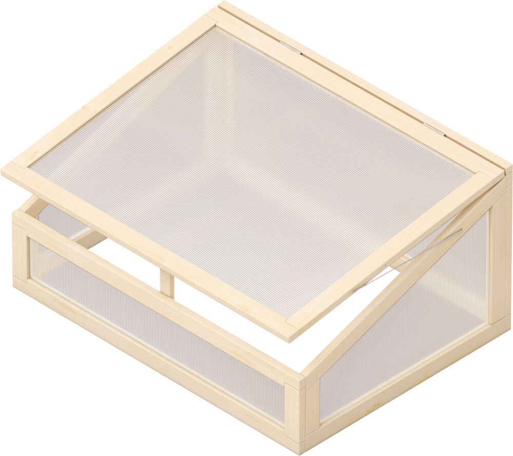 Minikasvihuone lavakaulukselle 80 x 60 x 42 cm natural