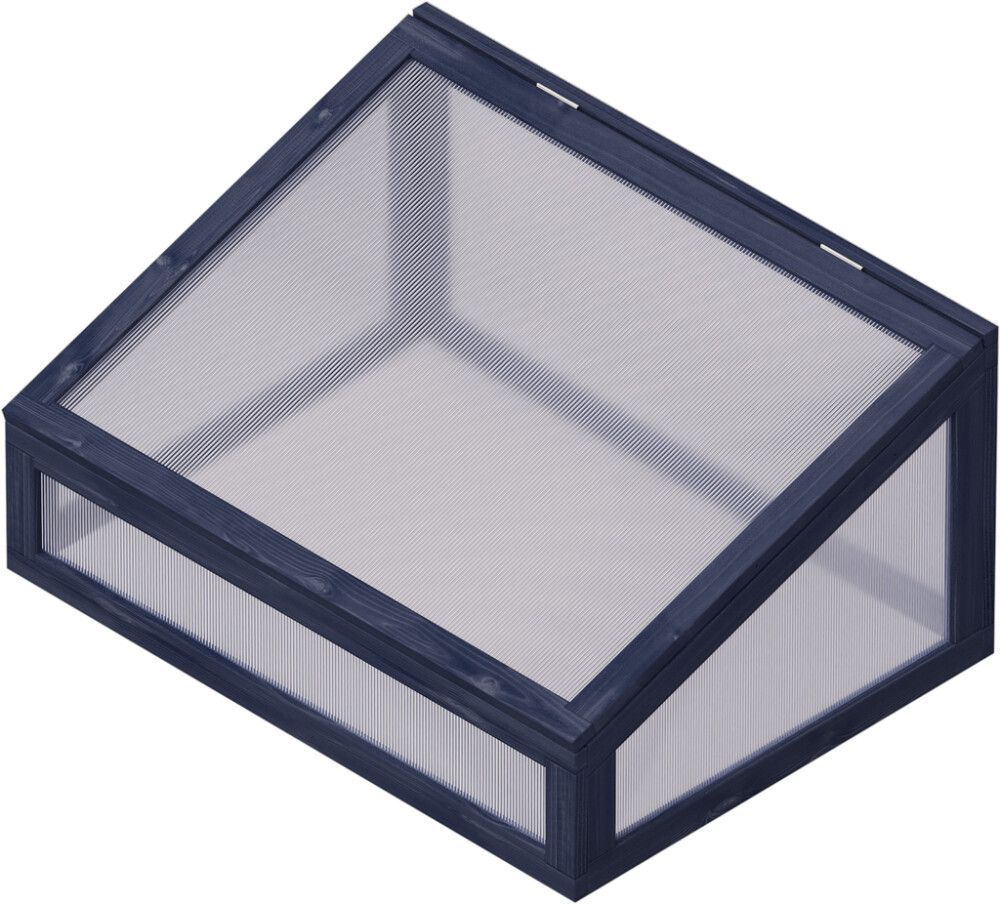 Minikasvihuone lavakaulukselle 80 x 60 x 42 cm musta