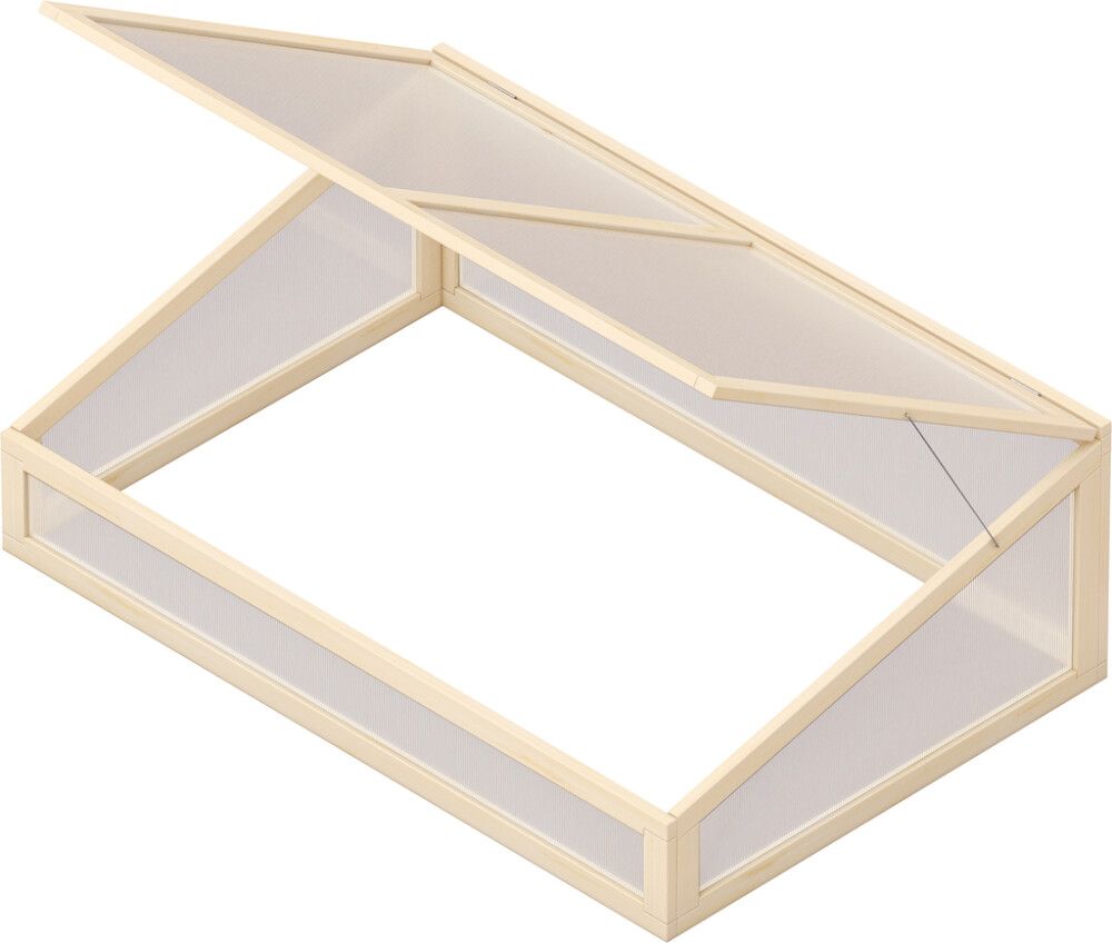 Minikasvihuone lavakaulukselle 120 x 80 x 42 cm natural