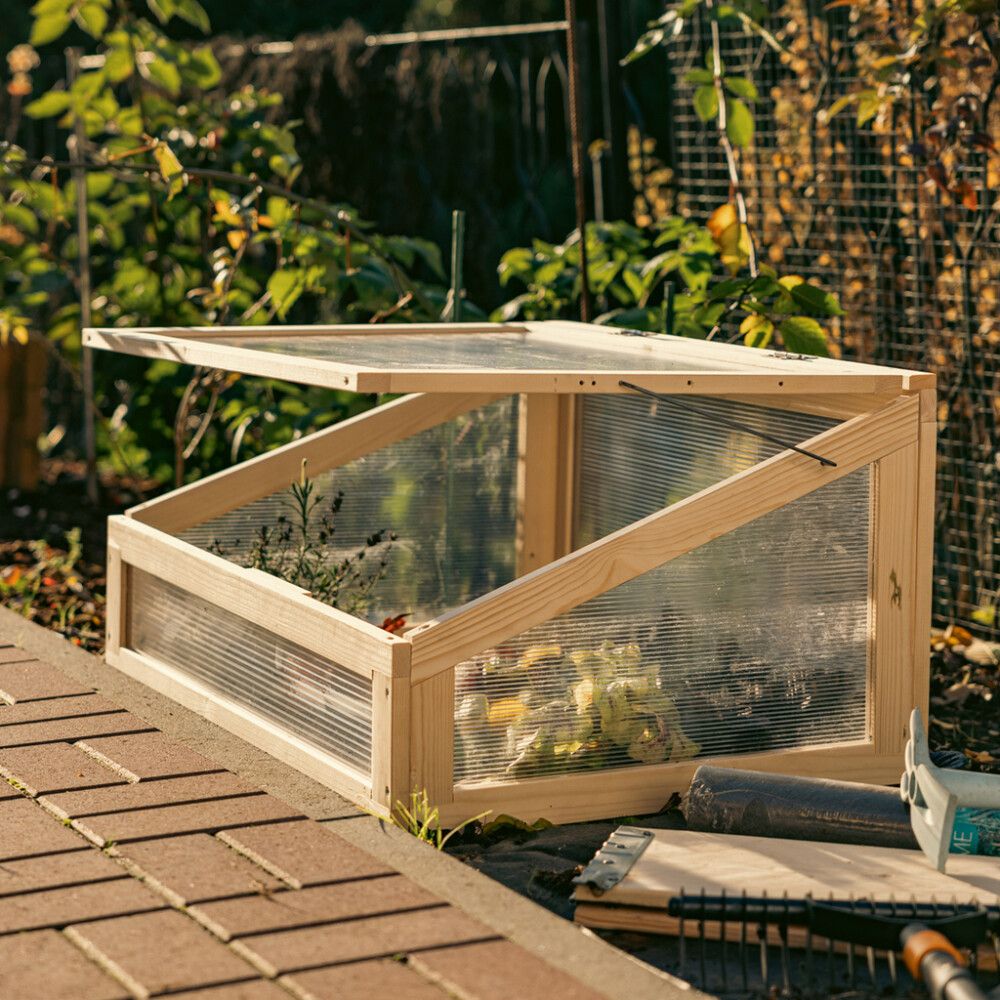 Minikasvihuone lavakaulukselle 120 x 80 x 42 cm natural