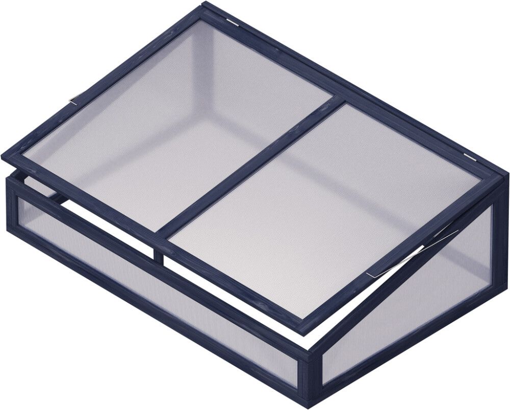 Minikasvihuone lavakaulukselle 120 x 80 x 42 cm musta