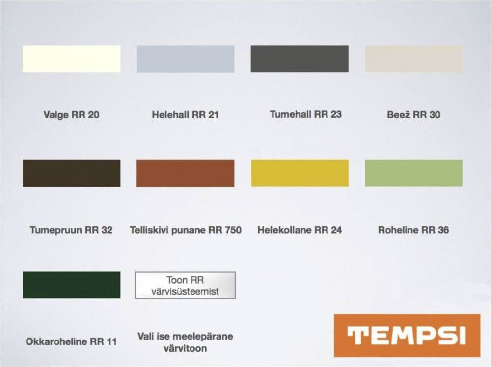 Puuruuvi Tempsi Punainen RR750 3,5 x 40 mm 100 Kpl