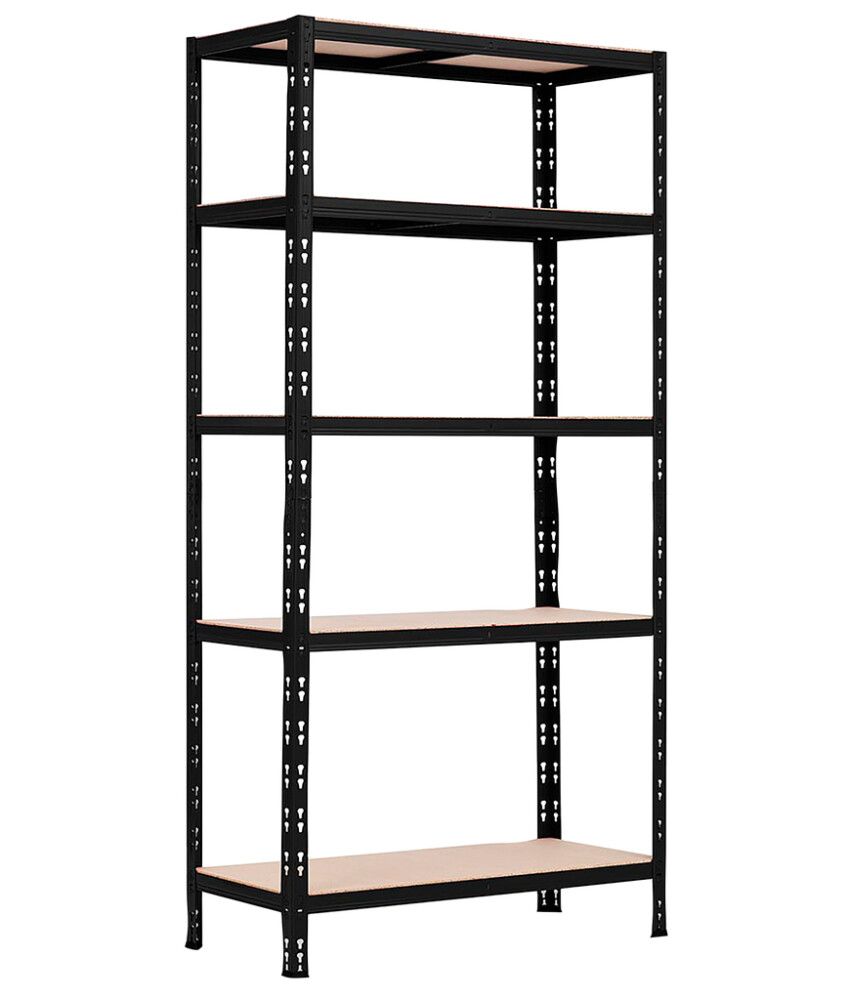 Metallihylly musta 180 x 90 x 40 cm