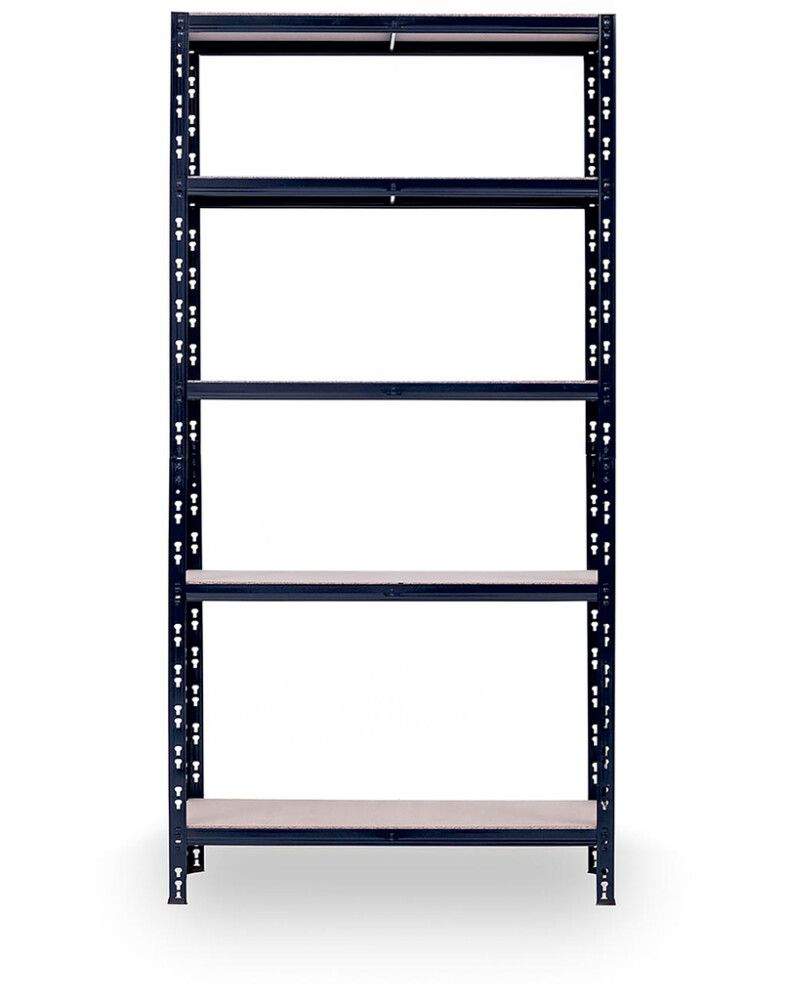 Metallihylly musta 180 x 90 x 40 cm