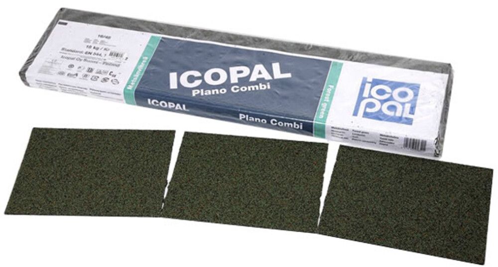Räystäslevy Plano Combi 16 kpl metsänvihreä