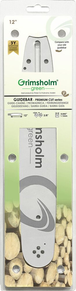 Terälaippa Grimsholm Premium Cut 12" 3/8" 1,1 mm