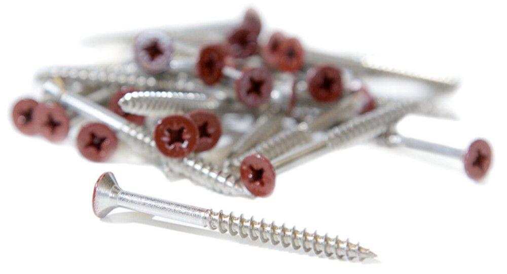 Reunatiiliruuvi Ormax 100 kpl, eri värejä Tupapunainen