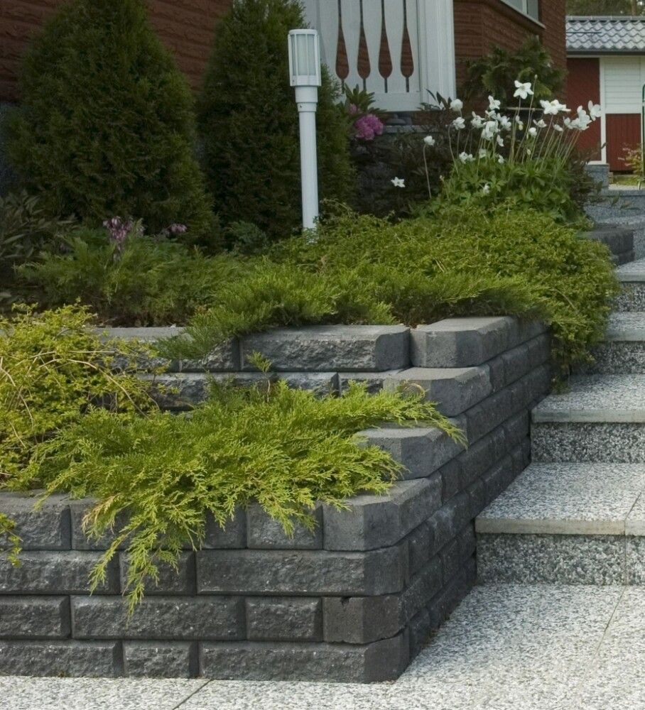 Lohkokansikivi Lakka Harmaa 480 + 80 x 200 x 100 mm