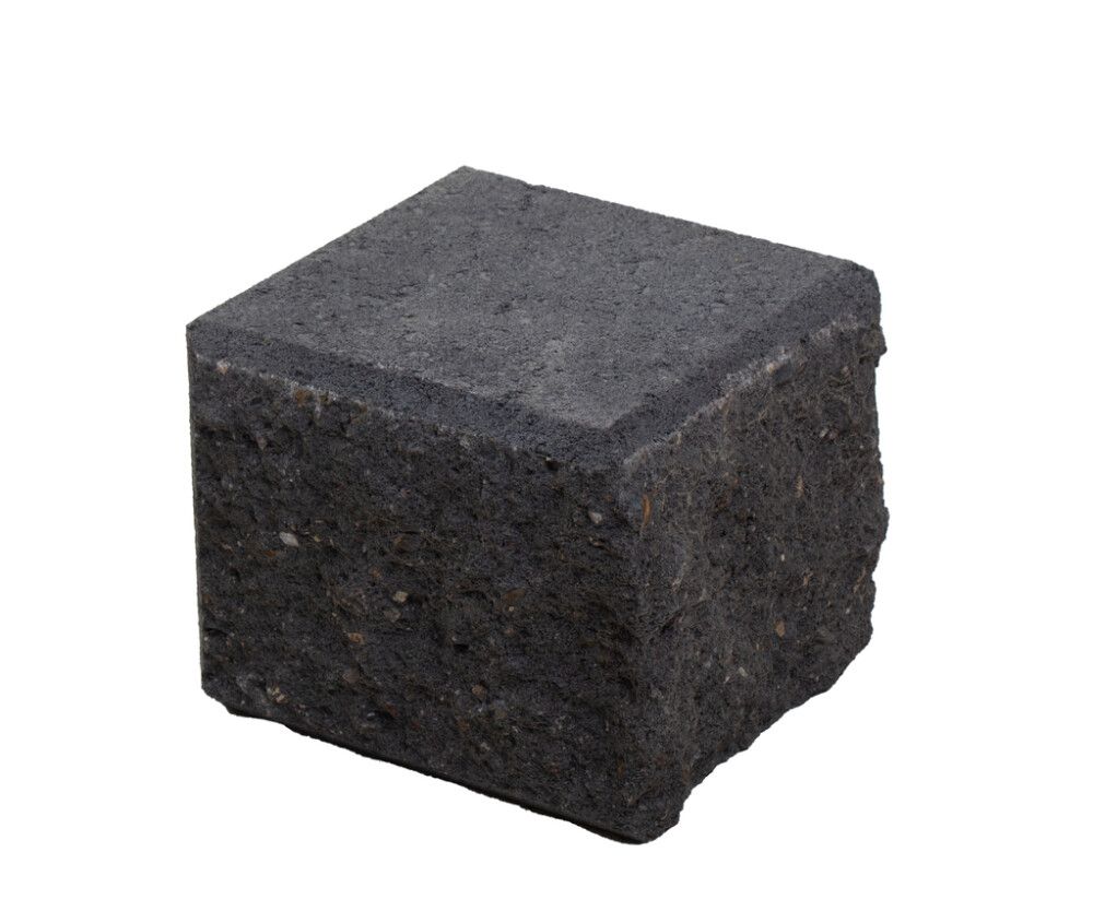 Citymuurikivi Lakka puolikas musta 180 x 180 x 150 mm