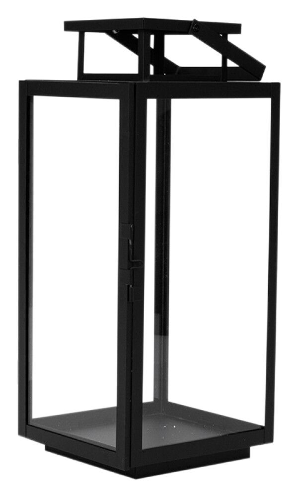 Lyhty Della musta 17 x 17 x 41 cm