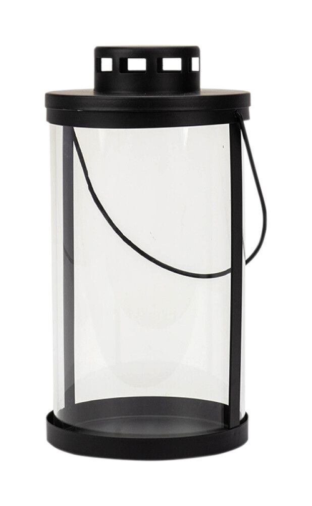 Lyhty Della lieriö musta 16 x 31 cm