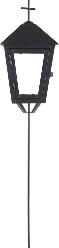 Hautalyhty Etel jalallinen ristillä musta 15 x 15 x 85 cm