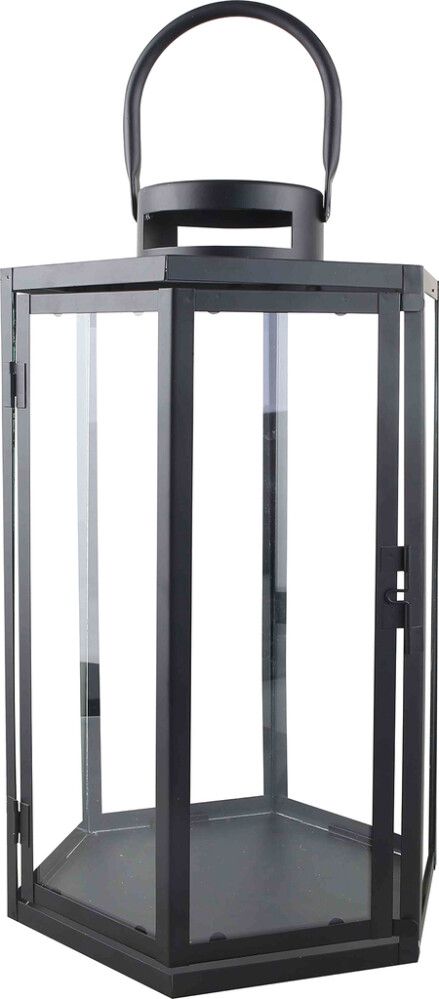 Lyhty Erika Hexagon musta 26 x 23 x 41,5 cm