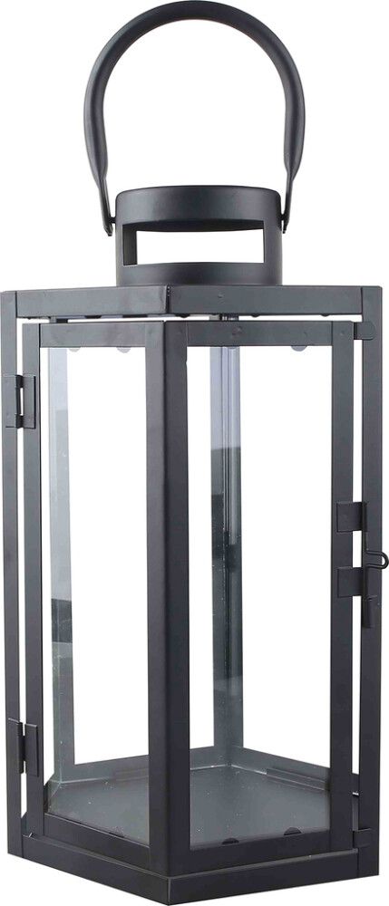 Lyhty Erika Hexagon musta 19,5 x 17 x 32 cm