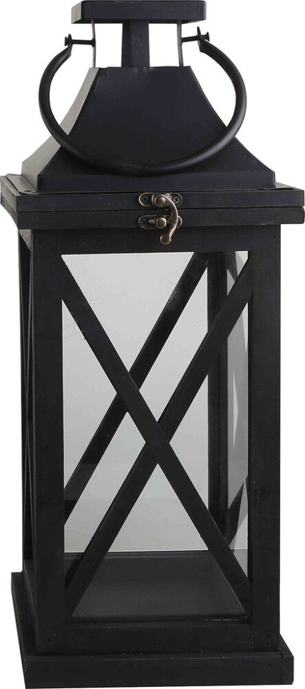 Puulyhty Frida musta 44 x 16 x 16 cm