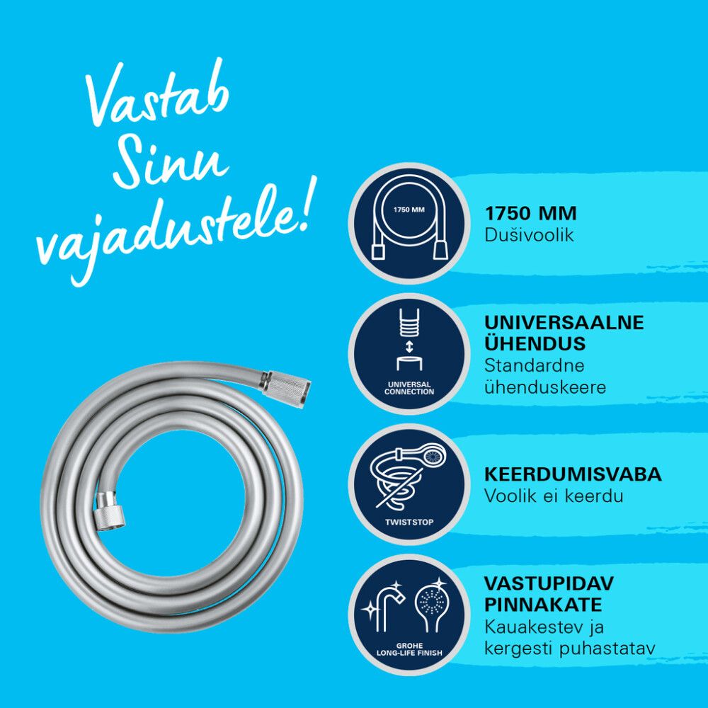 Suihkuletku Grohe Vitalio Flex 1750 mm