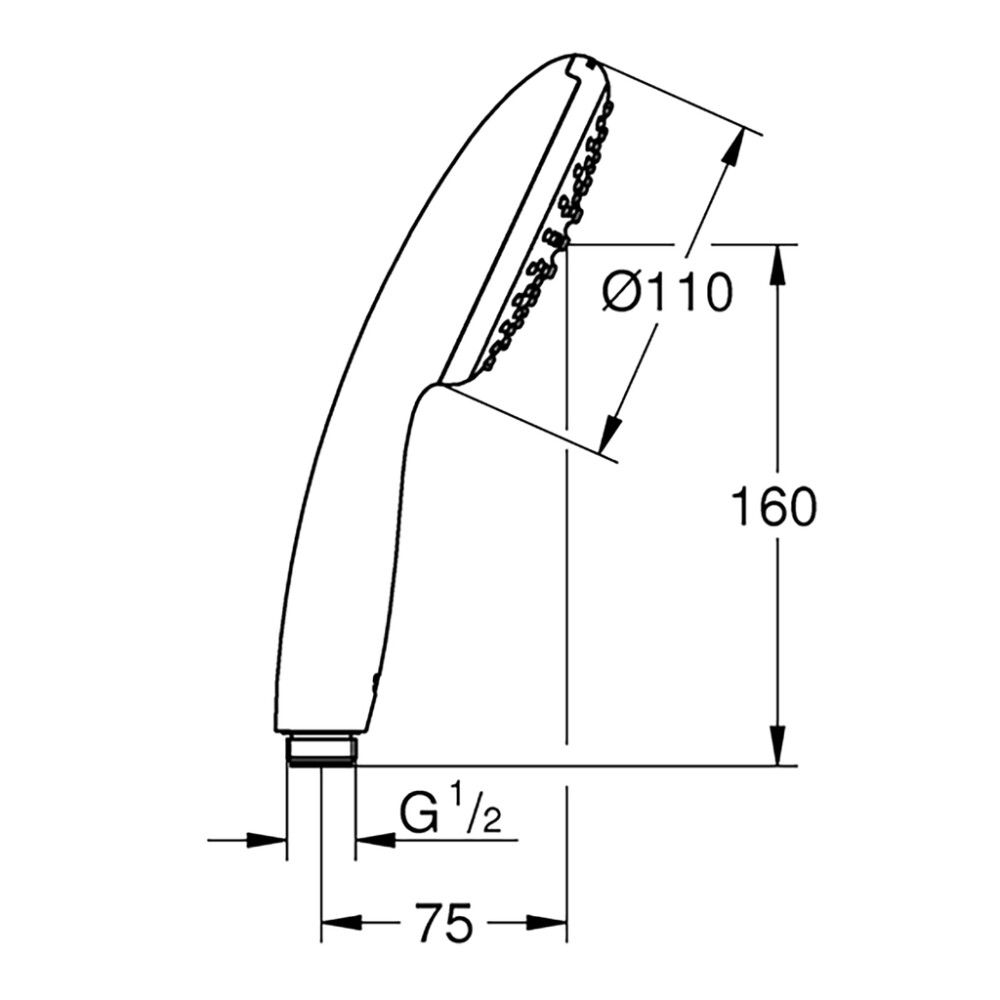 Käsisuihku Grohe Vitalio Start kromi Ø 110 mm
