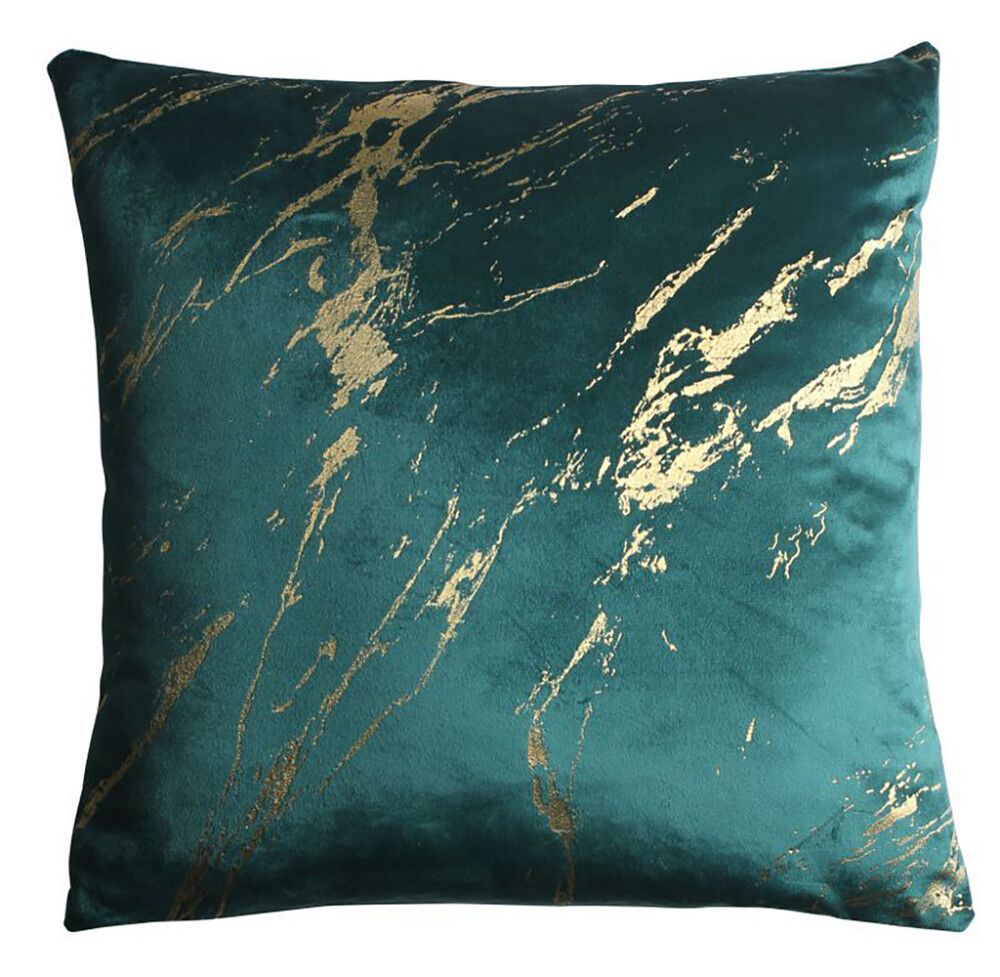 Koristetyyny Storm beige/kulta 45 x 45 cm Vihreä