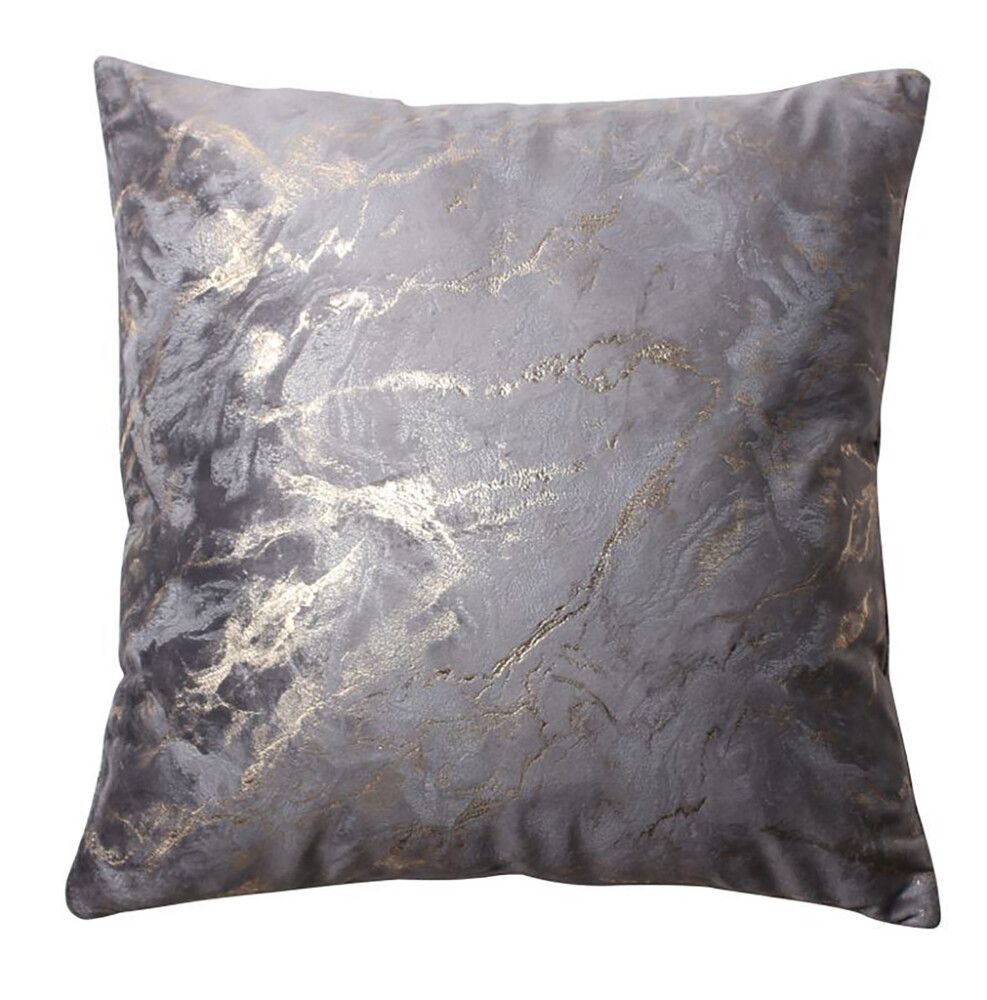 Koristetyyny Marble beige 45 x 45 cm Harmaa