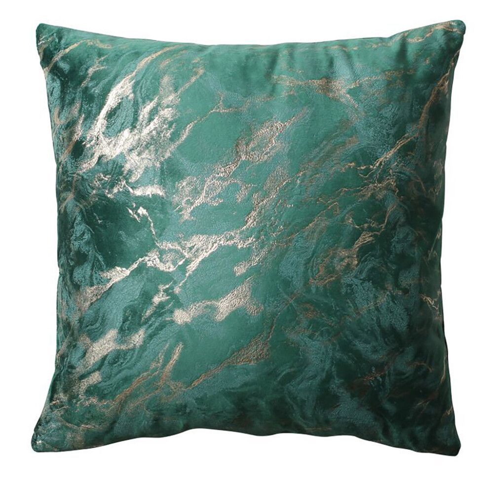 Koristetyyny Marble beige 45 x 45 cm Vihreä