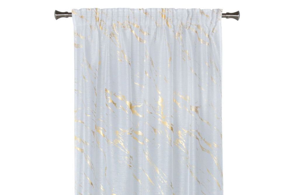 Verho Storm valkoinen/kulta 140 x 260 cm