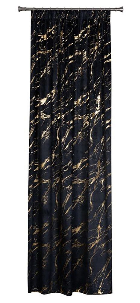 Verho Storm musta/kulta 140 x 260 cm