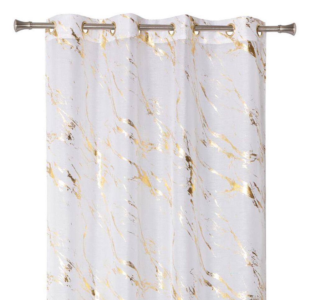 Verho Storm valkoinen/kulta 140 x 260 cm