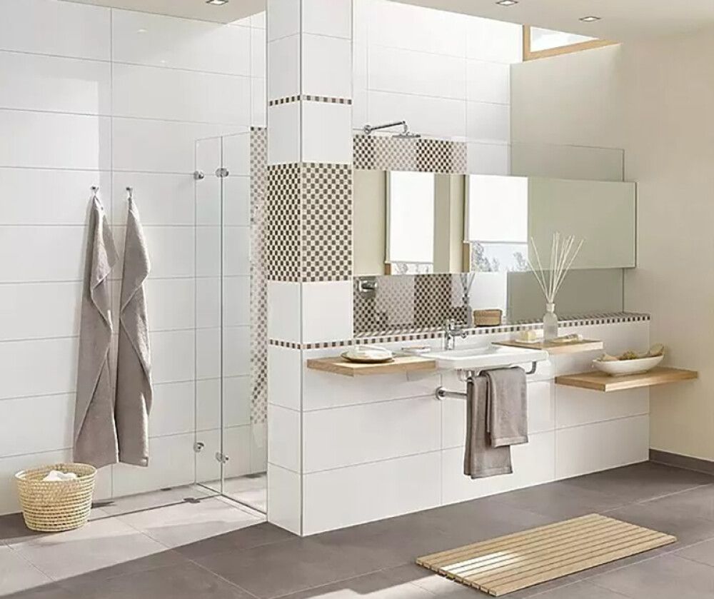 Seinälaatta Palazzo Snowwhite Kiiltävä valkoinen 30 x 90 cm