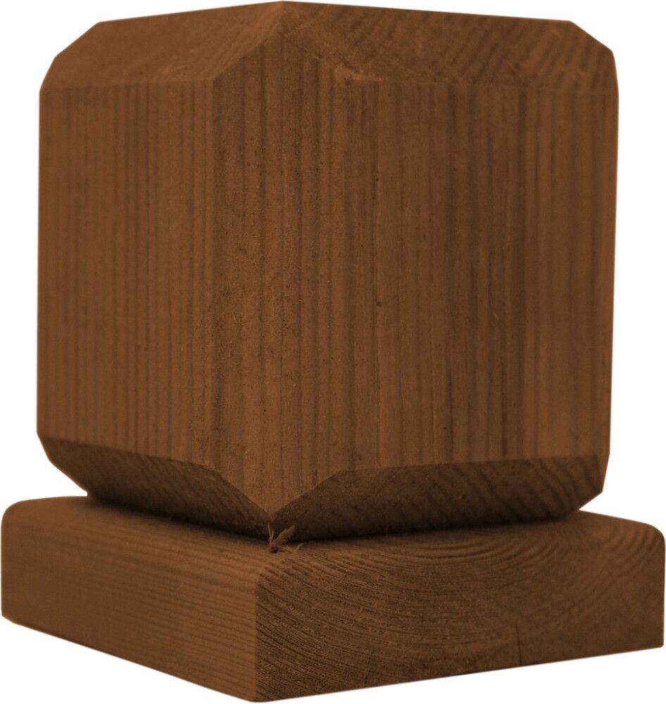 Tolpanhattu särmä 70 mm tolpalle ruskea