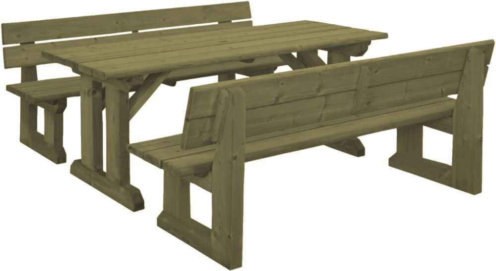 Pöytäryhmä Jämerä 150 x 79 cm vihreä
